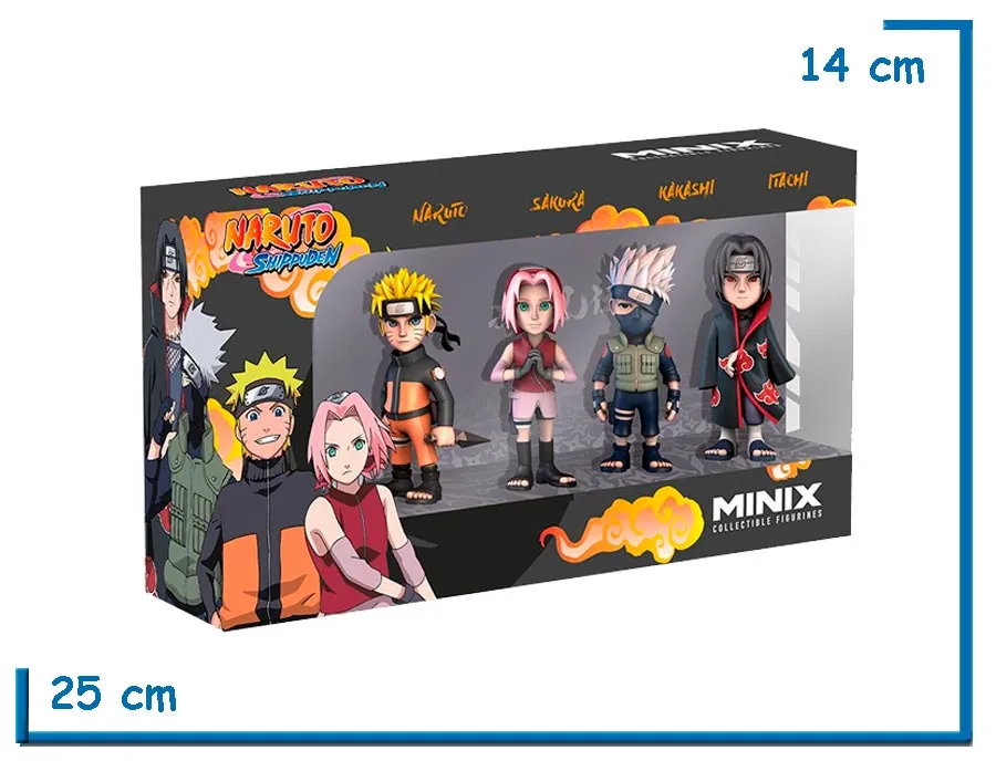 MINIX MINI 4 PACK NARUTO SHIPPUDEN FIGURA DE VINILO