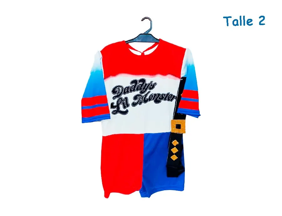 DISFRAZ TALLE 2 HARLEY QUINN SUICIDE SQUAD CLASICO