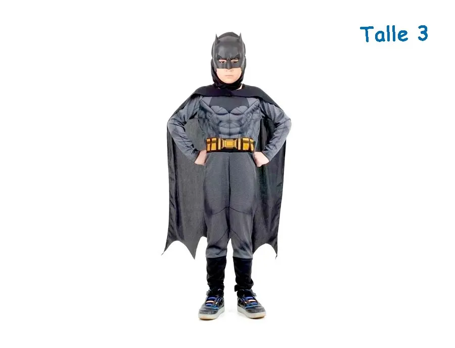 DISFRAZ T.3 BATMAN JUSTICE LEAGUE MUSCULOSO