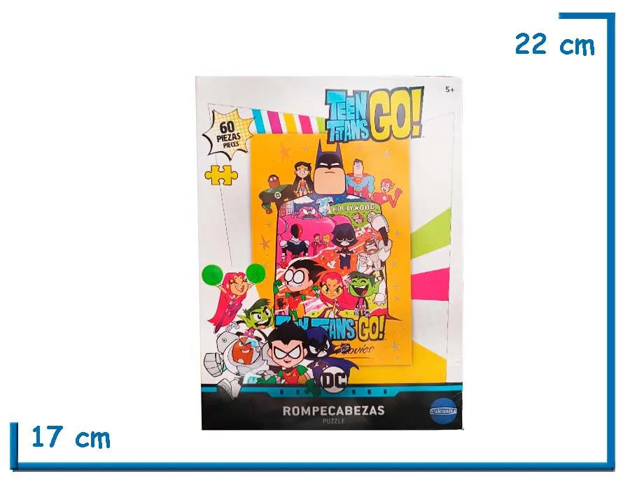 2X1 VULCANITA TEEN TITANS GO! TO THE MOVIES PUZZLE 60 PZS