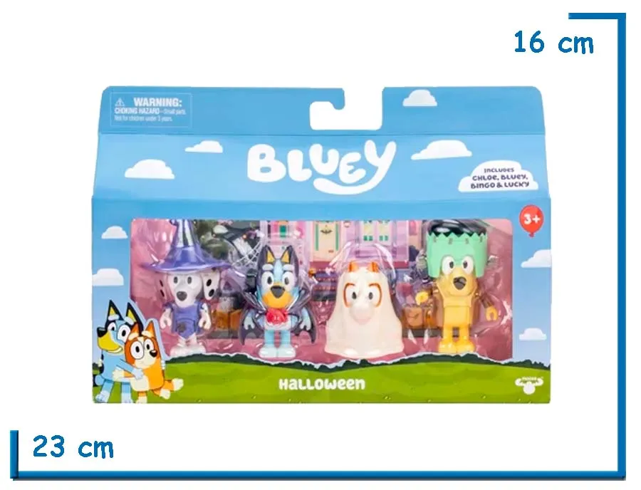 MOOSE BLUEY HALLOWEEN 4 FIGURE PACK