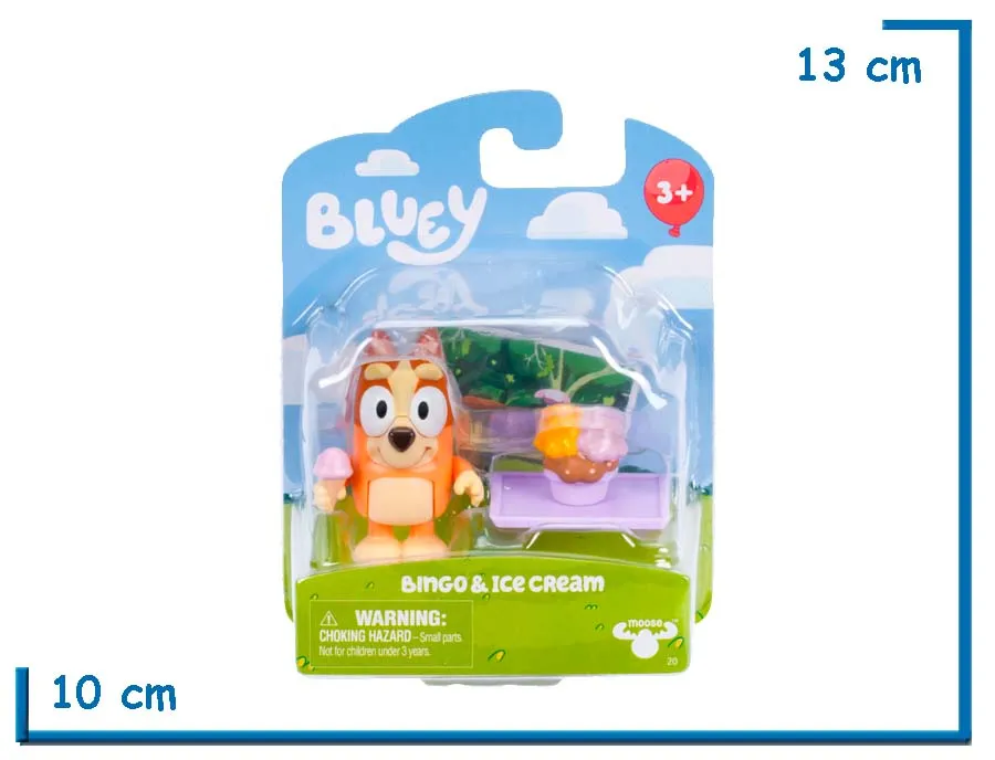 MOOSE BLUEY BINGO & ICE CREAM FIGURA CON ACCESORIO