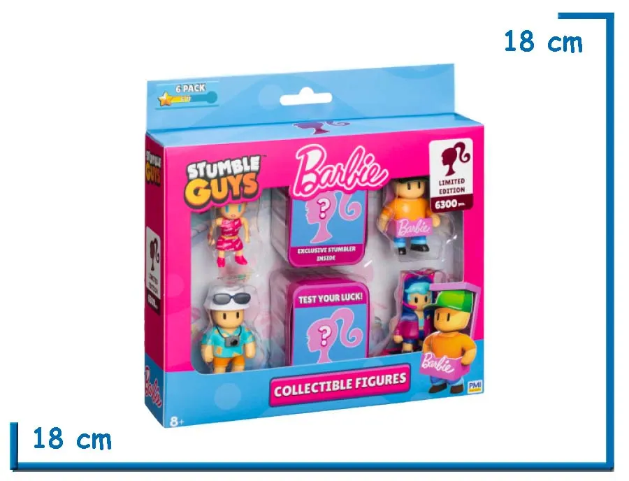 PMI STUMBLE GUYS BARBIE (BARBIE) PACK X6 FIGURAS