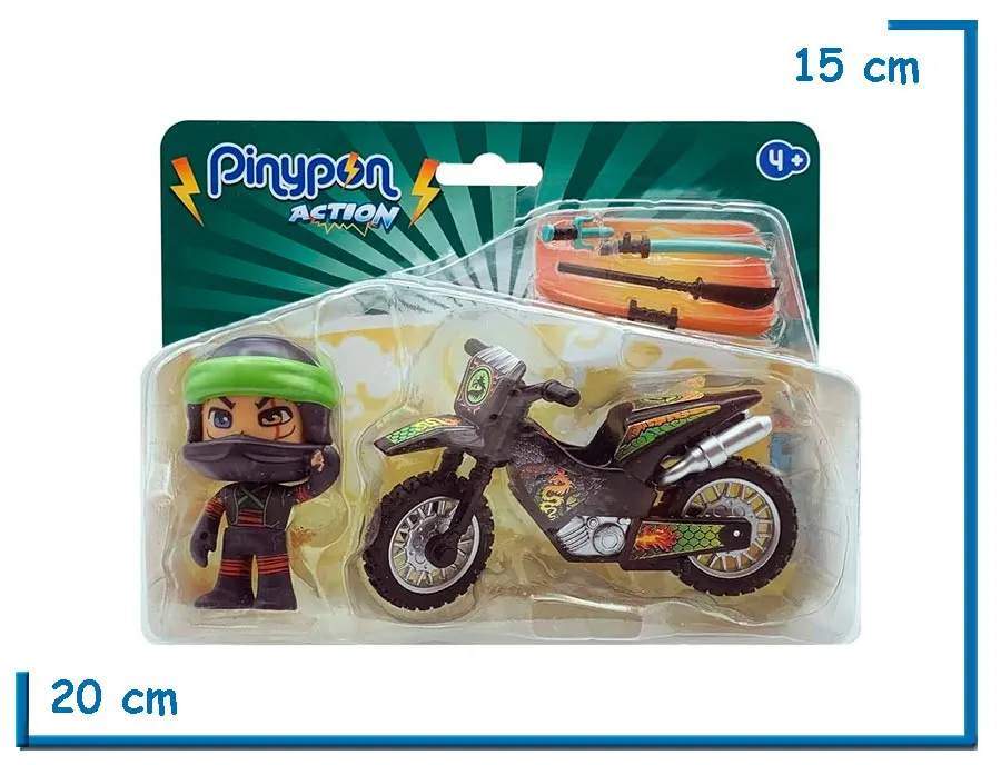 FAMOSA PINYPON ACTION NINJA CON MOTO