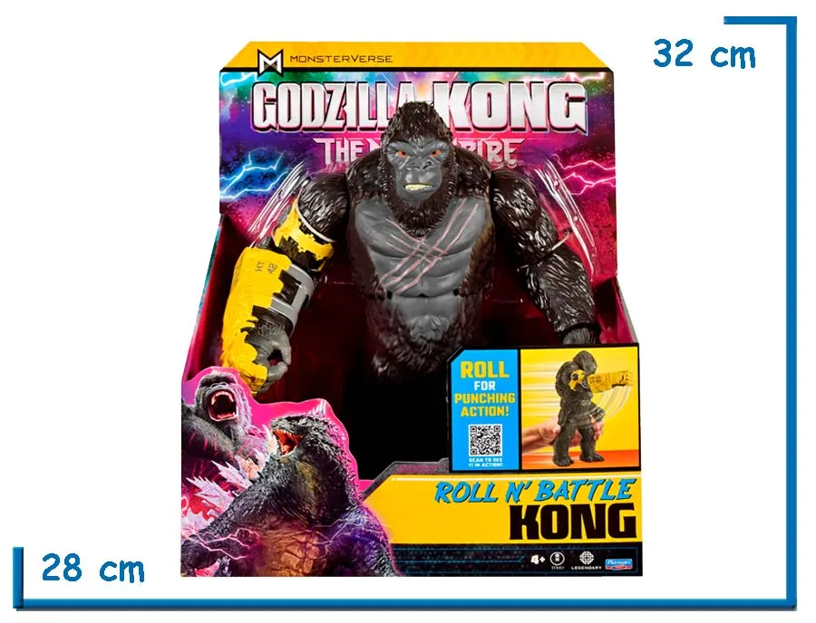 PLAYMATES MONSTERVERSE ROLL N BATTLE KONG GODZILLA X KONG TNE
