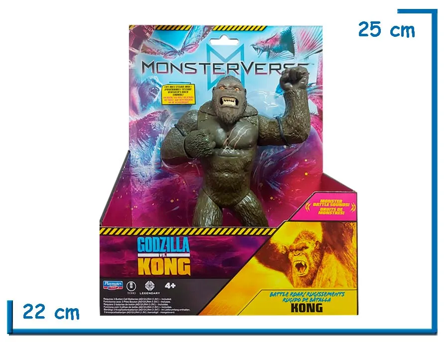 PLAYMATES MONSTERVERSE KONG BATTLE ROAR GODZILLA VS KONG