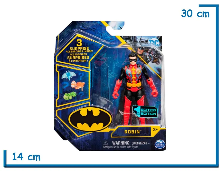 SPIN MASTER DC ROBIN (PIERNAS ROJAS) BAT-TECH 10CM