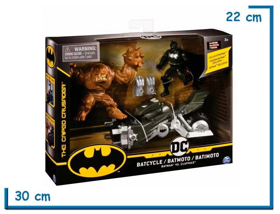 SPIN MASTER BATMAN BATCYCLE BATMAN VS CLAYFACE 10CM