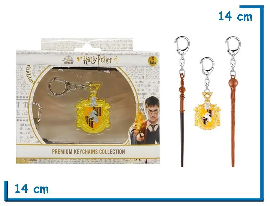 HARRY POTTER LLAVERO 3 PACK HUFFLEPUFF
