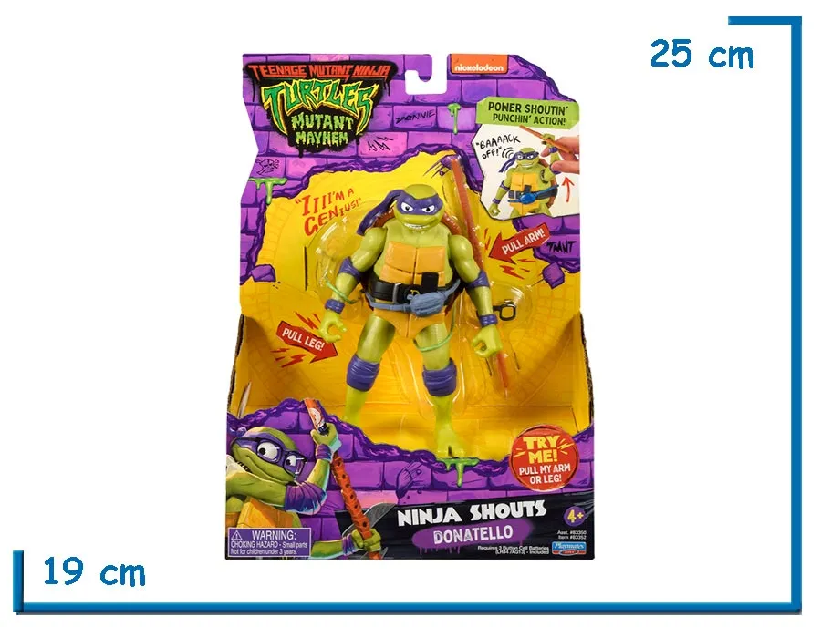PLAYMATES TMNT MM DONATELLO NINJA SHOUTS CON SONIDO