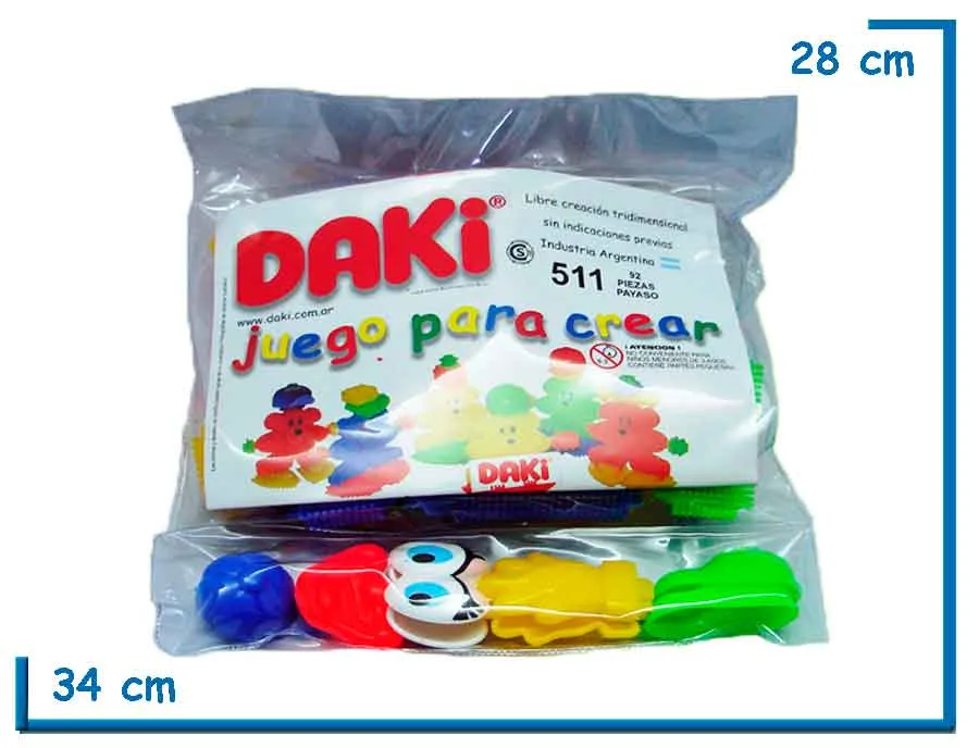 DAKI X92 PZS C/PAYASO EN BOLSA