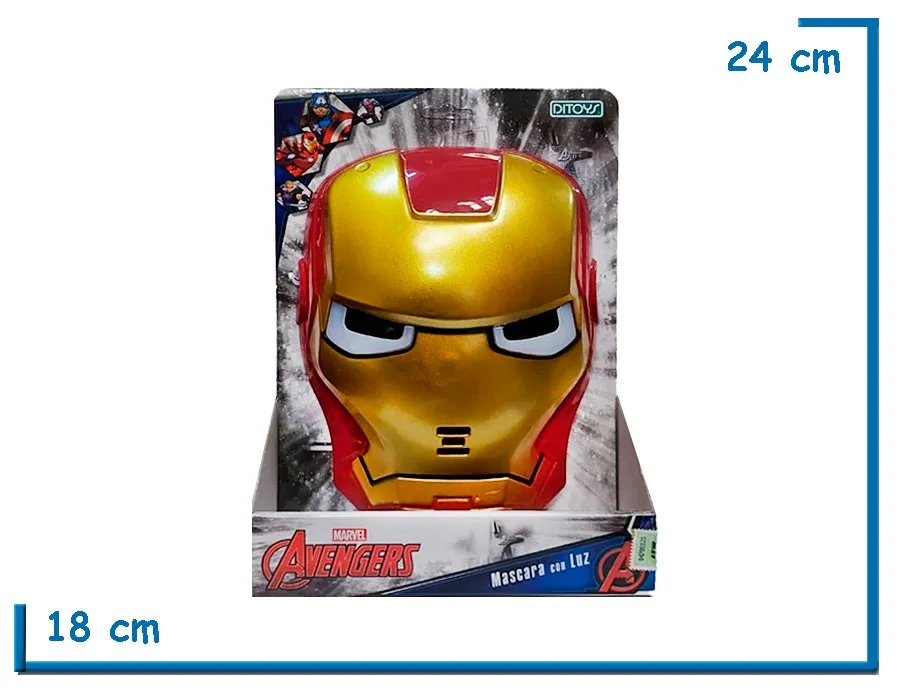 AVENGERS IRON MAN MASCARA CON LUZ