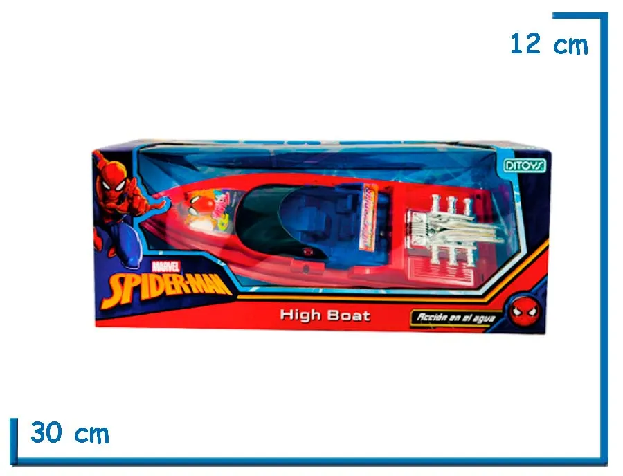 SPIDERMAN HIGH BOAT LANCHA A PILA