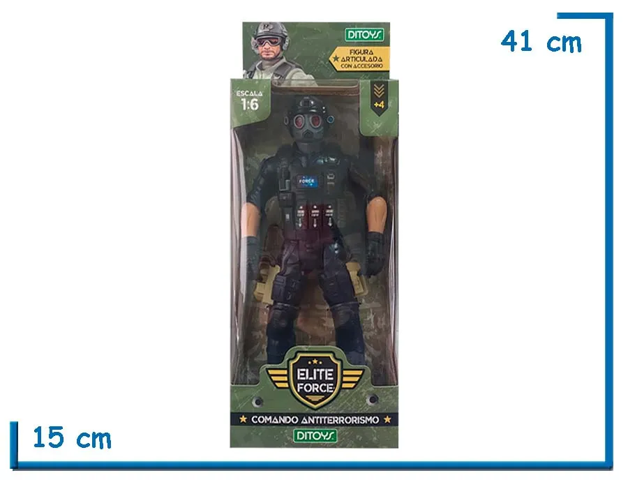 ELITE FORCE COMANDO ANTITERRORISMO AZUL MASCARA DE GAS