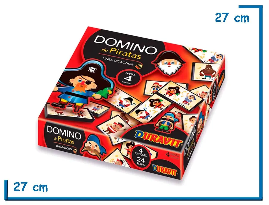 DOMINO DE PIRATAS EN CAJA 28PZS