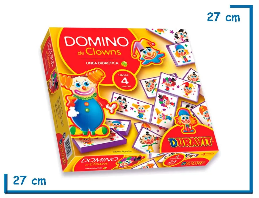DOMINO DE CLOWNS EN CAJA 28PZS