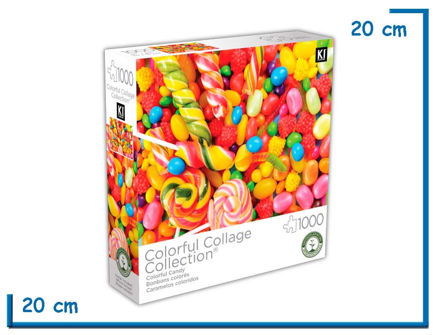 KI PUZZLE X1000 PZS CARAMELOS COLORIDOS COLORFUL COLLAGE COLLECTION