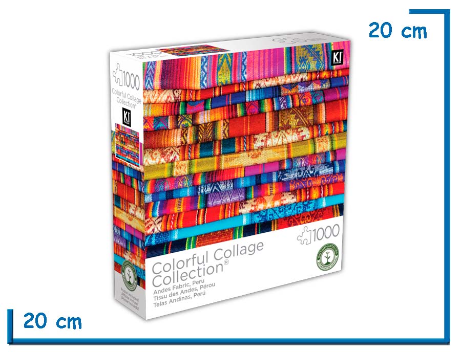KI PUZZLE X1000 PZS TELAS ANDINAS PERU COLORFUL COLLAGE COLLECTION