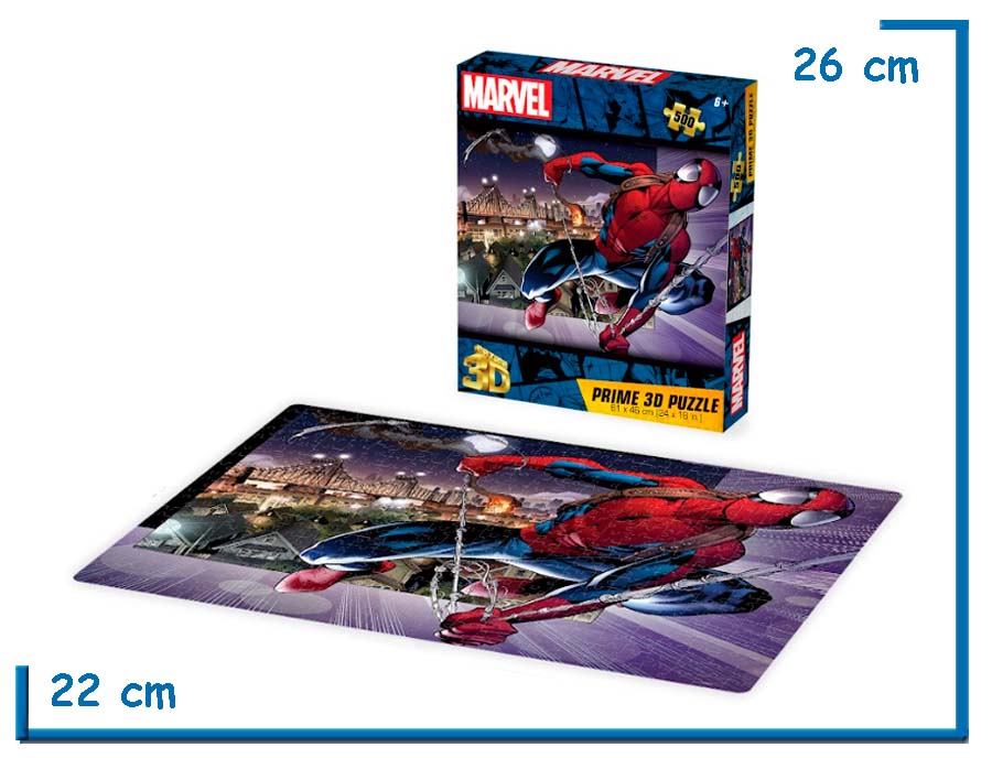 PRIME 3D PUZZLE X500 PZS SPIDER-MAN VI¥ETA LENTICULAR
