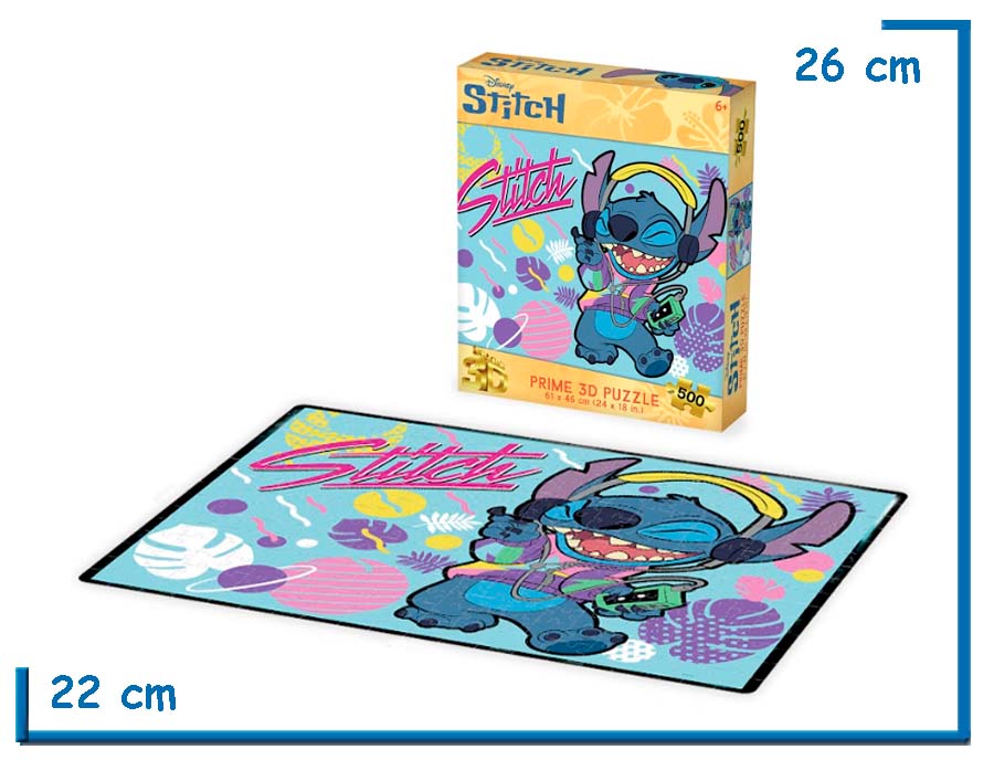 PRIME 3D PUZZLE X500 PZS STITCH WALKMAN LENTICULAR