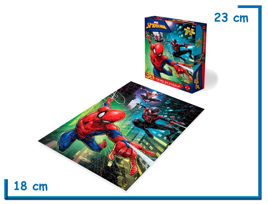 PRIME 3D PUZZLE X200 PZS SPIDER-MAN MILES & 2099 LENTICULAR