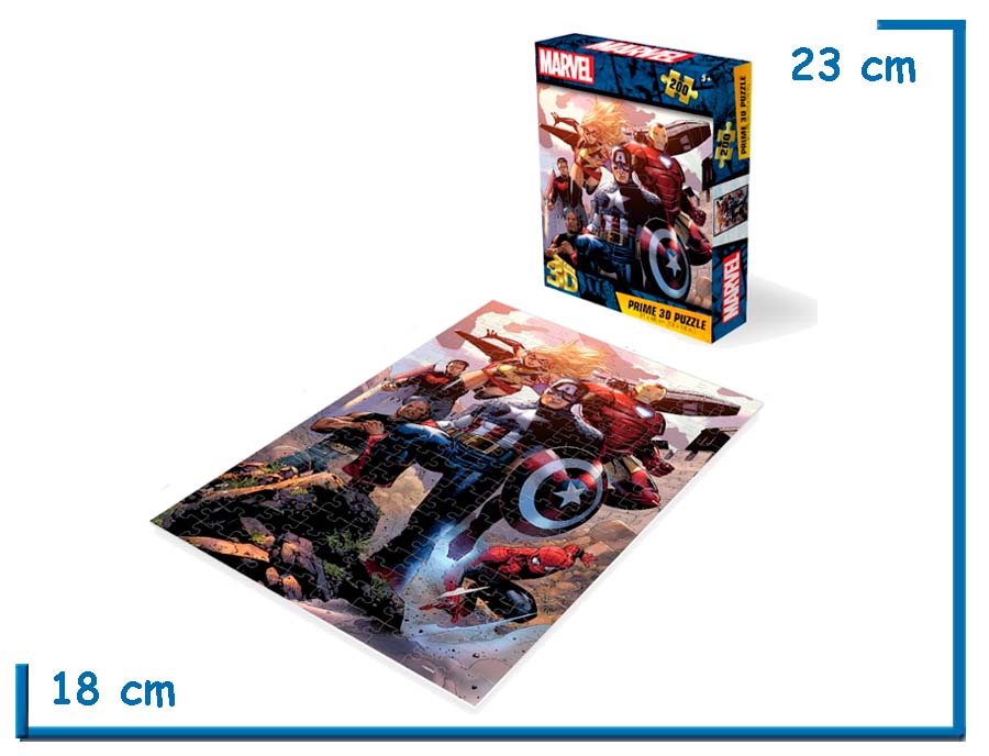PRIME 3D PUZZLE X200 PZS AVENGERS NEW AVENGERS LENTICULAR