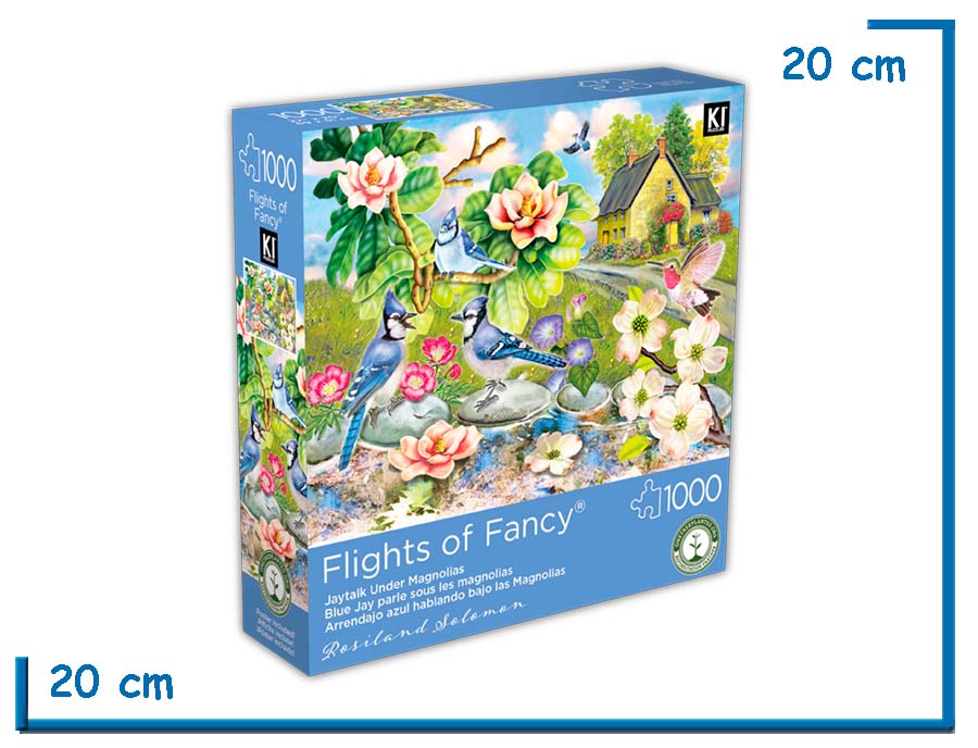 KI PUZZLE X1000 PZS ARRENDAJO AZUL BAJO LAS MAGNOLIAS FLIGHTS OF FANCY