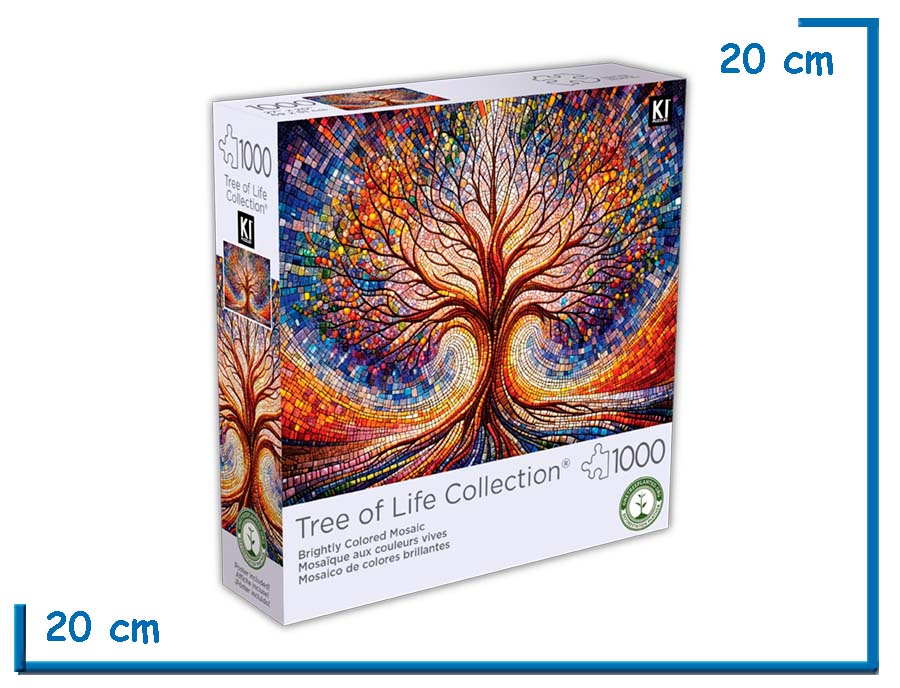 KI PUZZLE X1000 PZS MOSAICO DE COLORES BRILLANTES TREE OF LIFE COL.