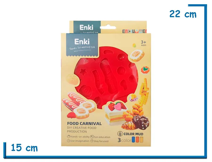 ENKI FOOD CARNIVAL ROJO DIY CREATIVE FOOD PRODUCTION SET DE MASAS