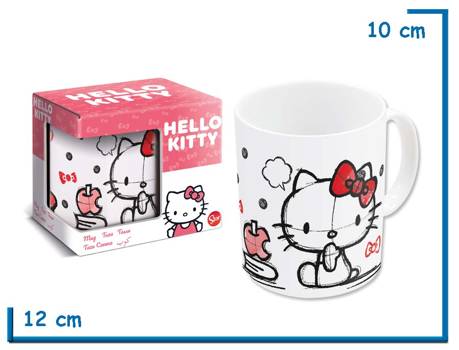 STOR HELLO KITTY SKETCH TAZA CERAMICA CLASICA EN CAJA 325ML