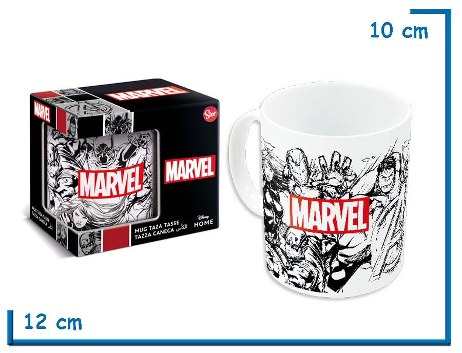 STOR MARVEL AVENGERS GRUPO BYN TAZA CERAMICA CLASICA EN CAJA 325ML