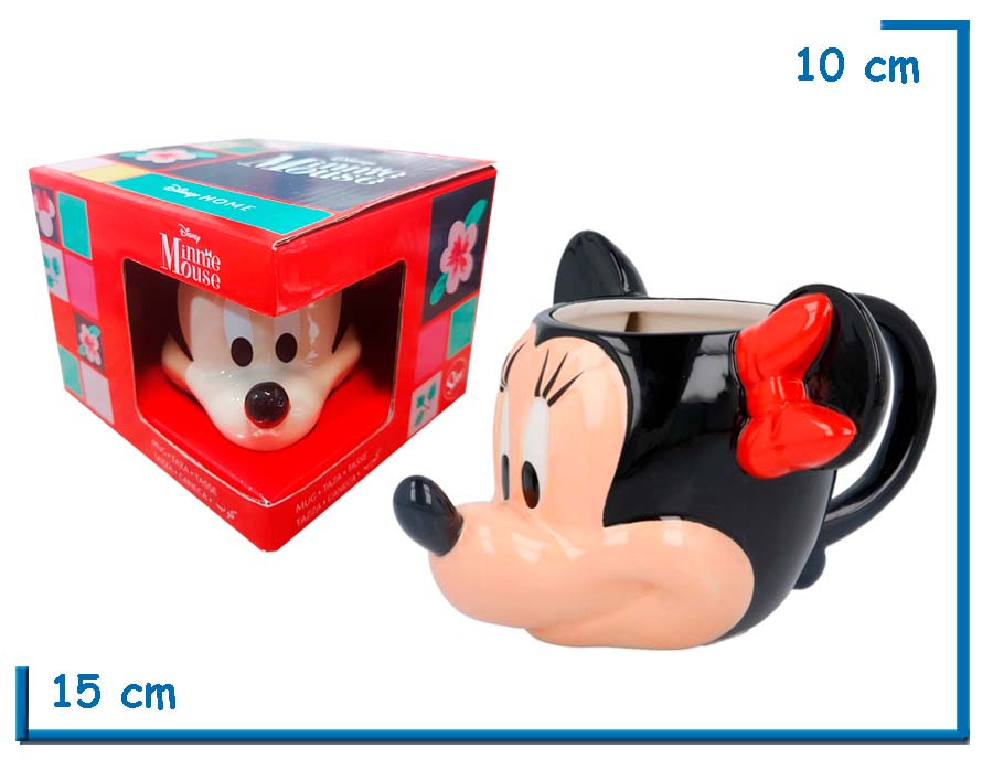 STOR MINNIE MOUSE CABEZA DISNEY 3D MUG TAZA CERAMICA EN CAJA