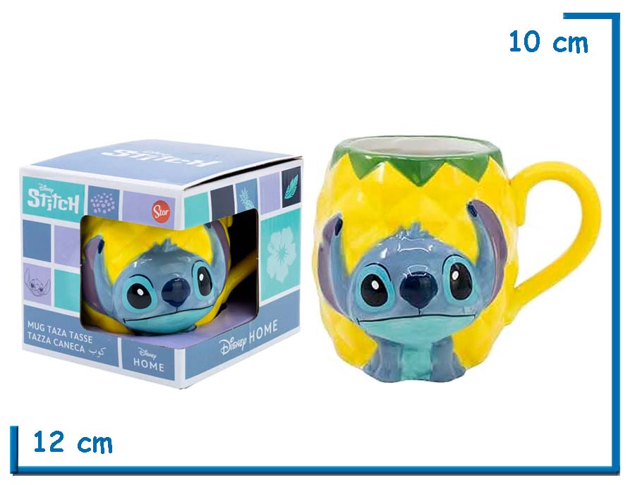 STOR STITCH PINAPLE STITCH 3D MUG TAZA CERAMICA EN CAJA