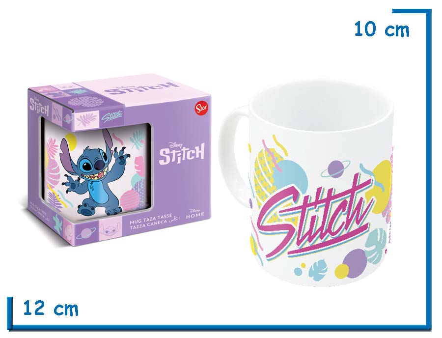 STOR STITCH HOJAS TAZA CERAMICA CLASICA EN CAJA 325ML