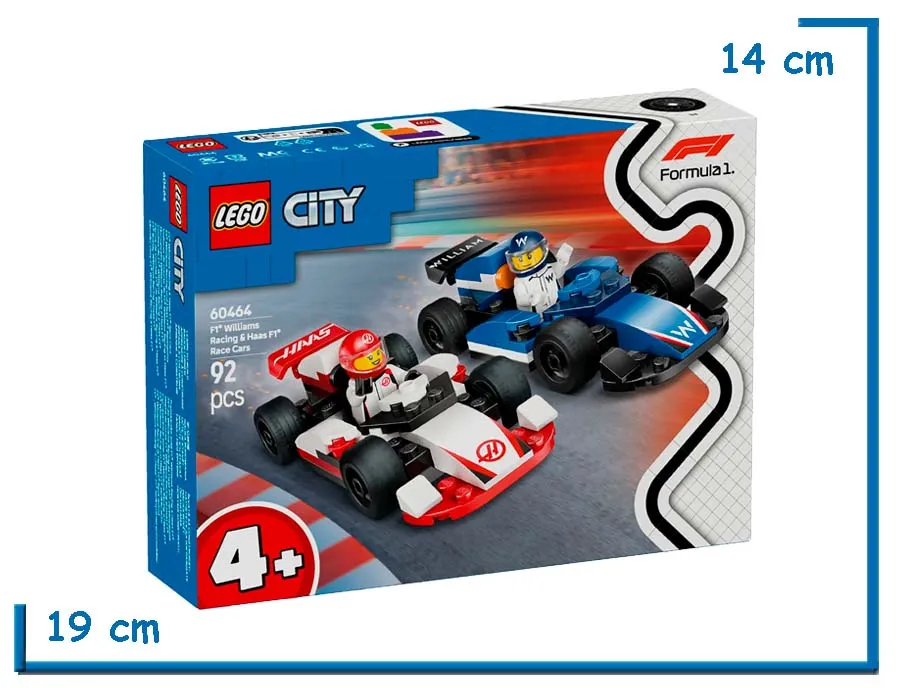 LEGO CITY F1 WILLIAMS RACING & HAAS F1 RACE CARS