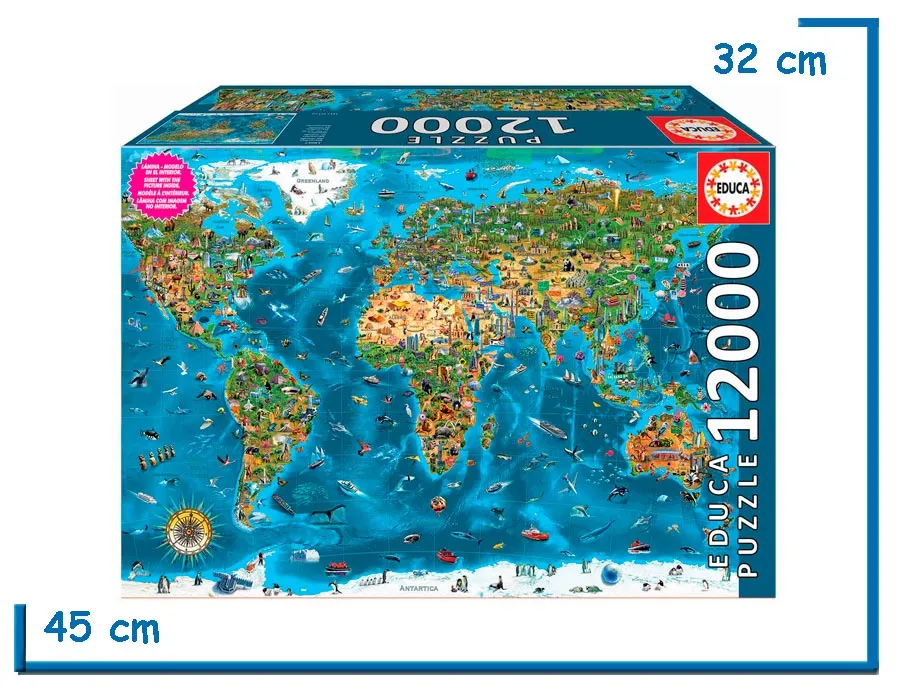 EDUCA PUZZLE X12000 PZS MARAVILLAS DEL MUNDO