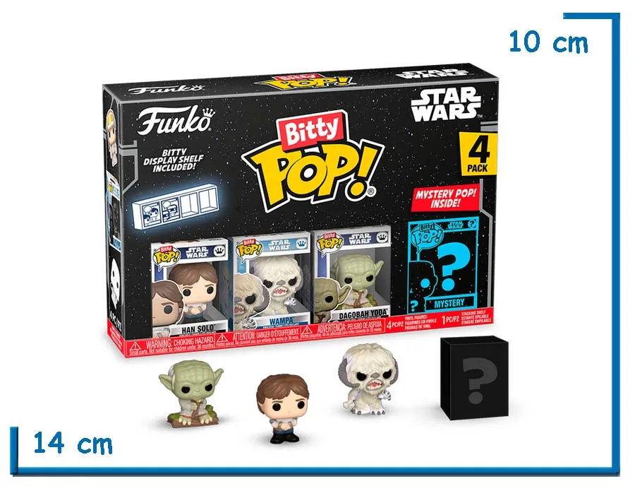 FUNKO POP BITTY HAN WAMPA & YODA 4-PACK STAR WARS
