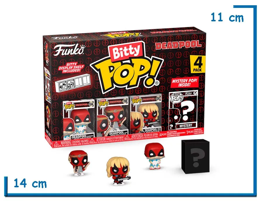 FUNKO POP BITTY SLEEPOVER LARP & HEAVY METAL 4-PACK DEADPOOL