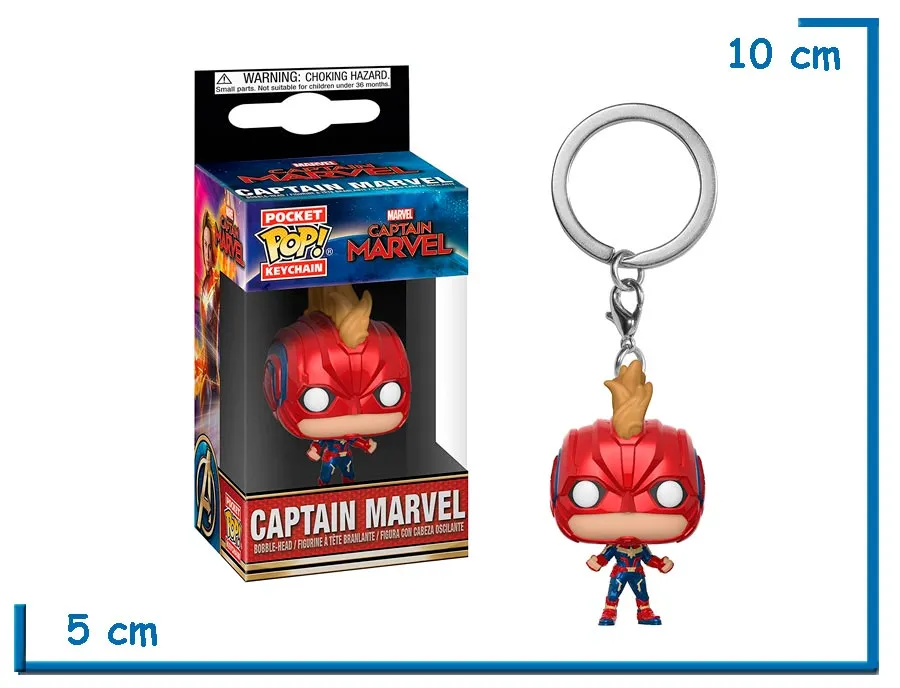 FUNKO POP LLAVERO CAPTAIN MARVEL W MASK CM