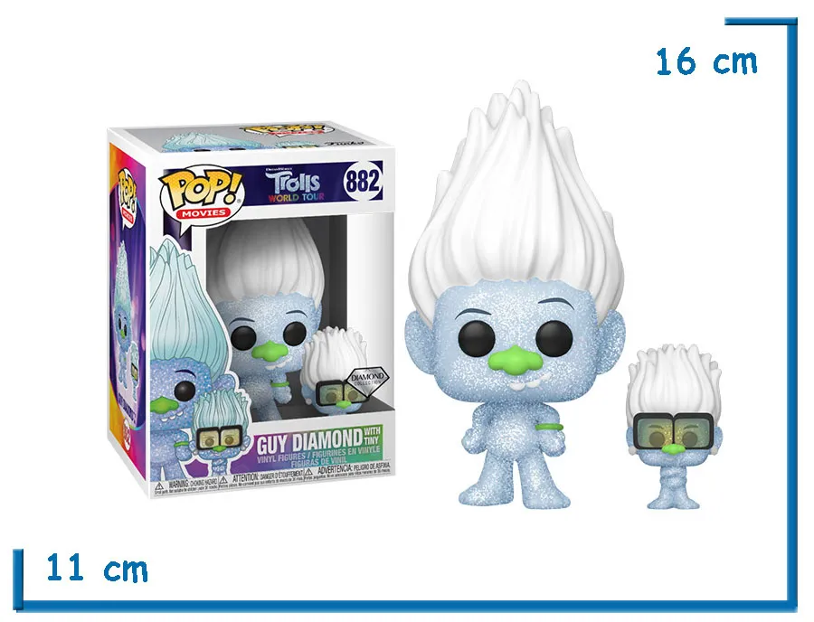 FUNKO POP GUY DIAMOND WITH TINY TROLLS WT