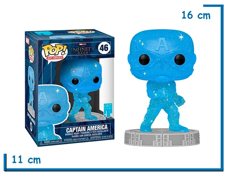 FUNKO POP CAPTAIN AMERICA (BLUE) ART SERIES MARVEL THE INFINITY SAGA