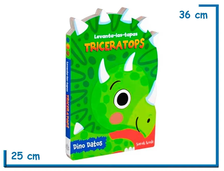 L.DINO DATOS TRICERATOPS LEVANTA-LAS-TAPAS TAPA DURA