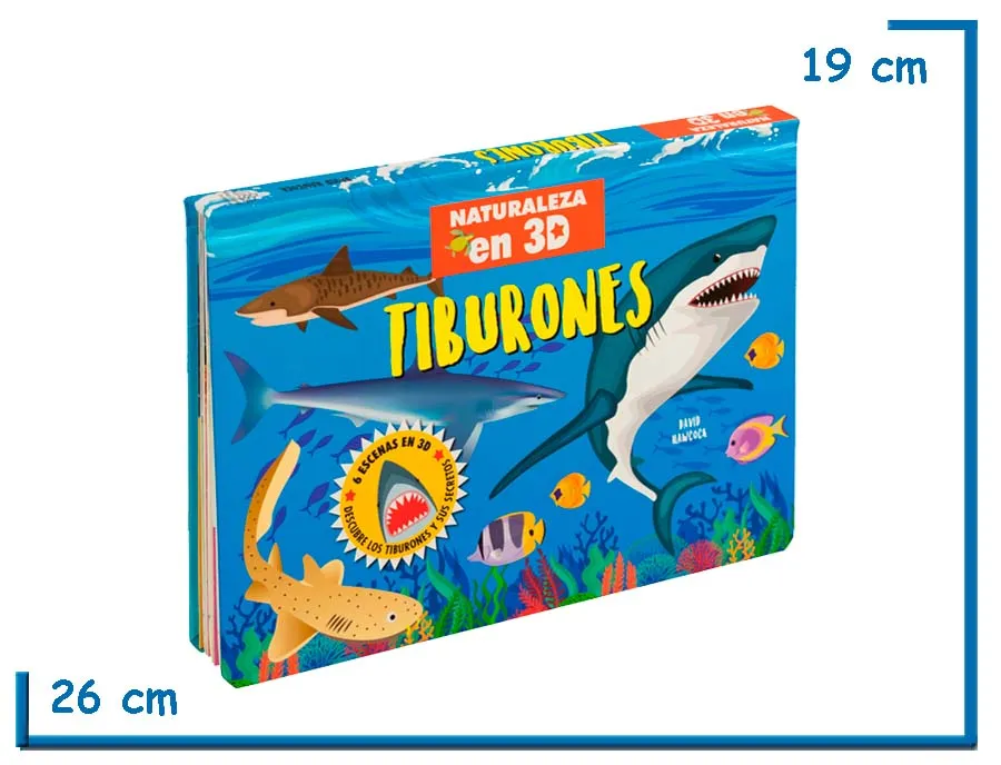 L.NATURALEZA EN 3D TIBURONES POP-UP