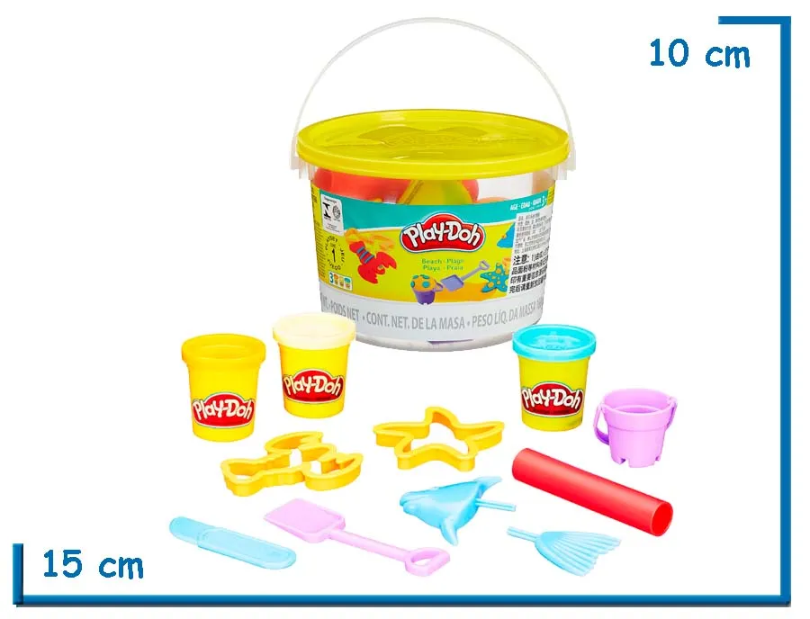 PLAY DOH BALDE PLAYA AMARILLO 168G