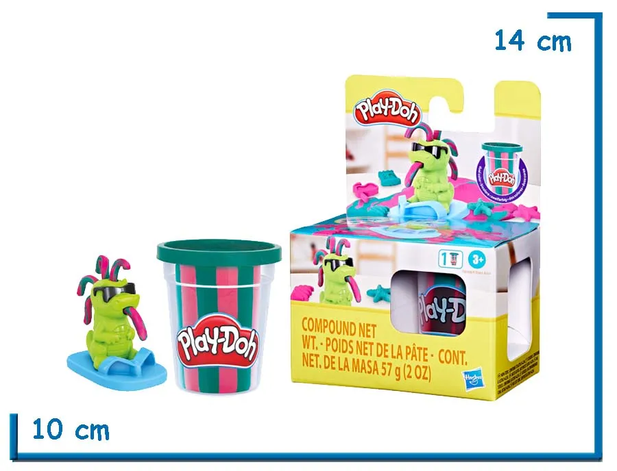 PLAY-DOH POTE DUAL COLOR 57G ACCESORIO DINOSAURIO