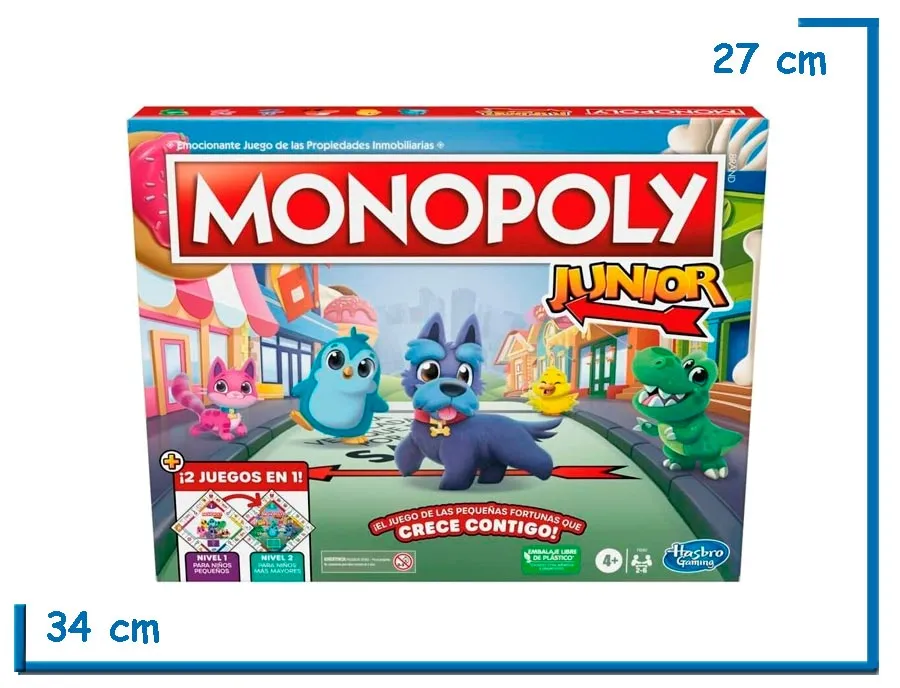 MONOPOLY JUNIOR 2 JUEGOS EN 1