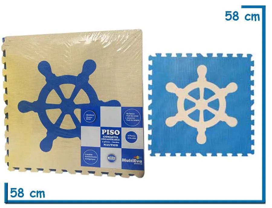 PISO GOMA EVA NAUTICO 4 PZS