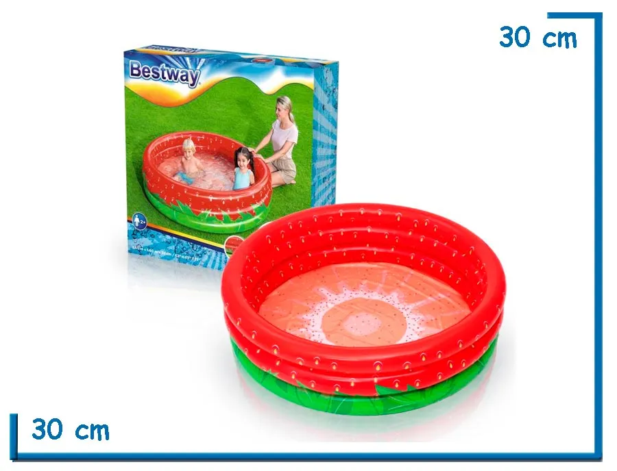 BESTWAY PILETA 3 AROS FRUTILLA 160 X 38CM