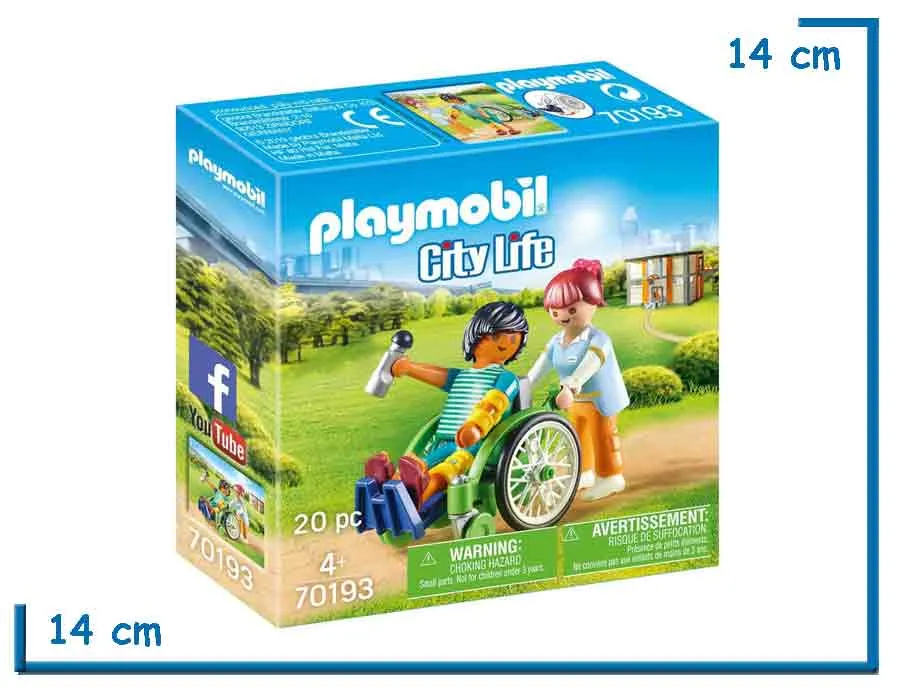 PLAYMOBIL PACIENTE CON SILLA DE RUEDAS