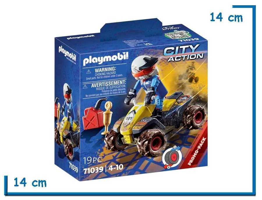 PLAYMOBIL CITY ACTION OFFROAD SPEED QUAD PULL-BACK